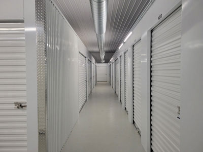 Hallway of Self Storage Units
